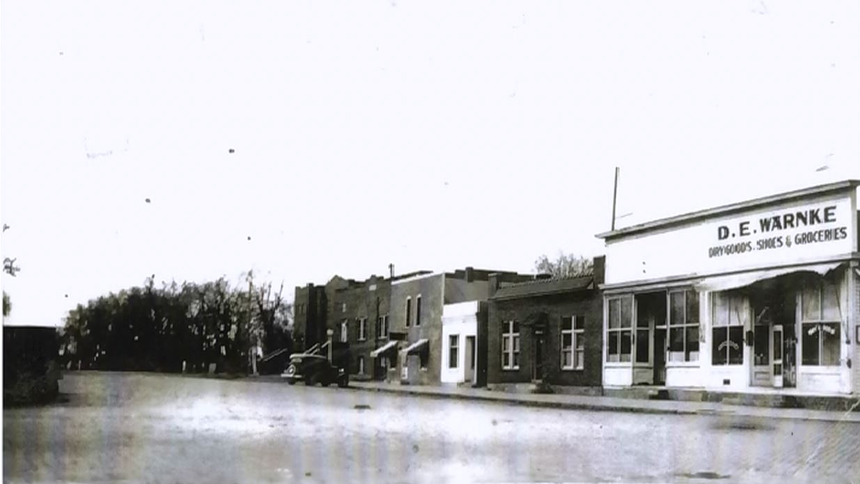 Looking south on B Street in the 1930s
